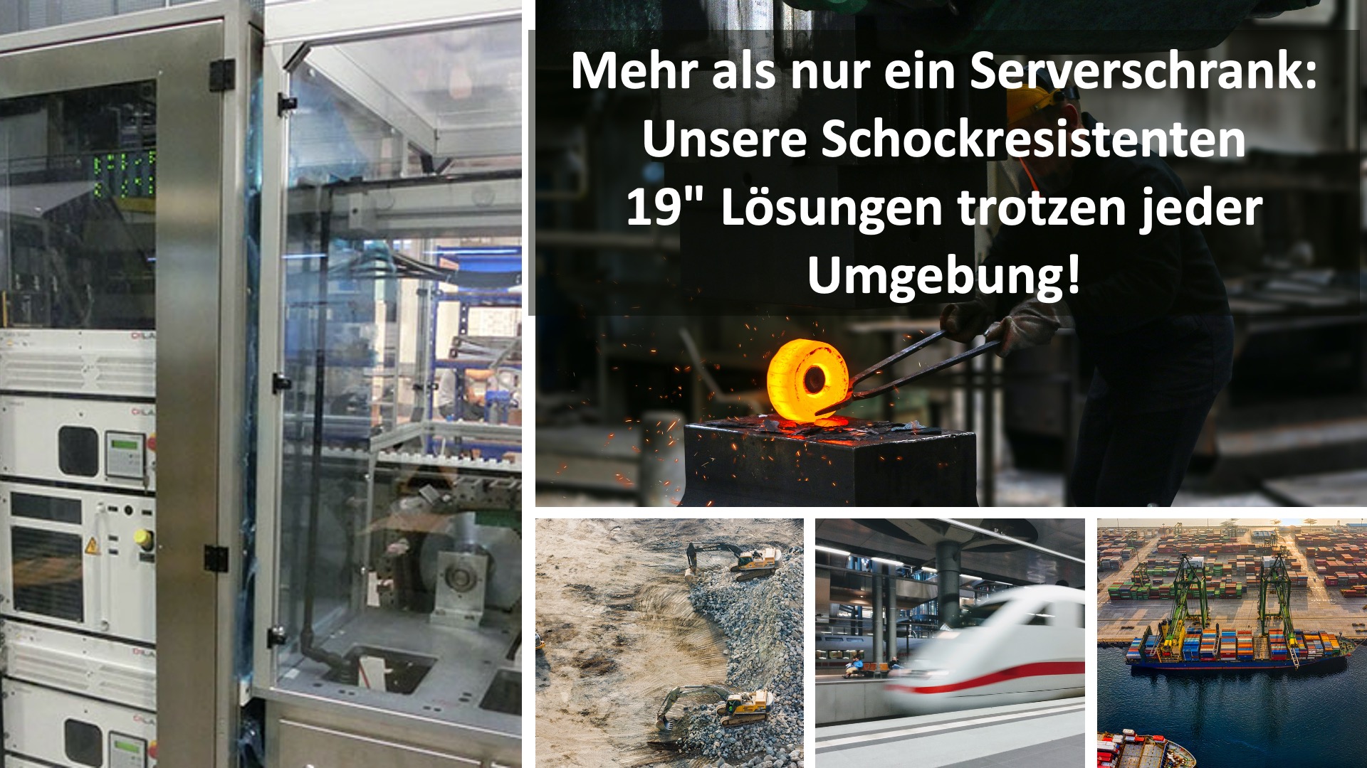 Schockresistente 19" Serverschränke