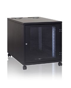19" Office Rack 12 HE aktiv belüftet, 600x900x660, vorne geschlossen