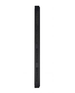 RZ Pro Sichtblende und vertikale Luftstromsperre zwischen 19" Lochwinkel und Seitenwand bei Schränken mit B=800 mm, 42 HE mit 4 St. Kabeleinlässe mit Bürstenleisten
